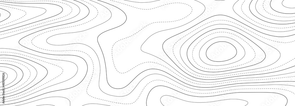 Topographic map. Abstract background of curved lines. Mountains. Vector illustration