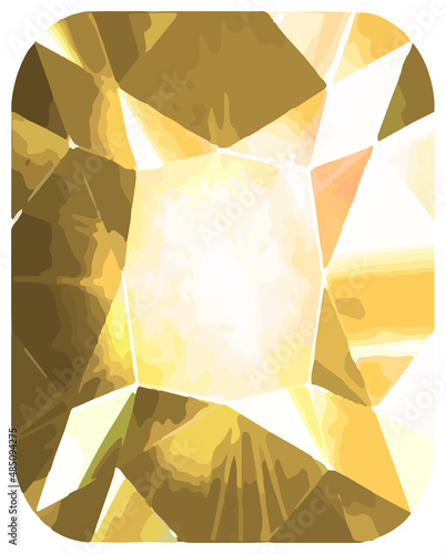 11月誕生石・宝石　シトリンのルース　ベクター素材