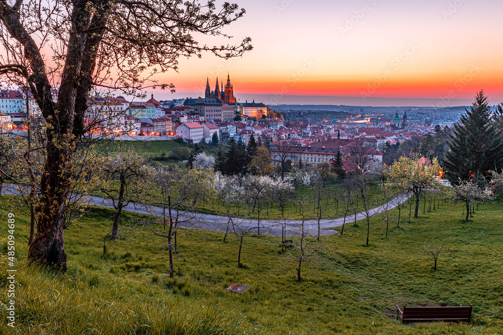 Prague, spring, architecture, castle, sky, city, tower, europe, old, cathedral, building, town, travel, history, medieval, sunset, Czech, blue, ancient, night, landmark, urban, tourism, religion