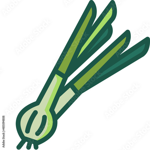 green onion Two Tone icon