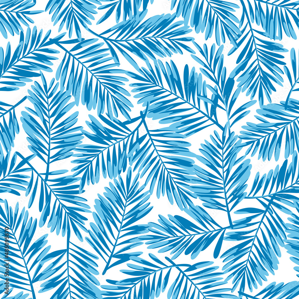 Seamless pattern of beautiful tropical plants, Seamless pattern of beautiful tropical plants,