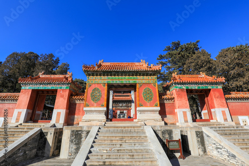 Architectural scenery of Emperor Qianlong's mausoleum, Eastern Mausoleum of the Qing Dynasty, China photo