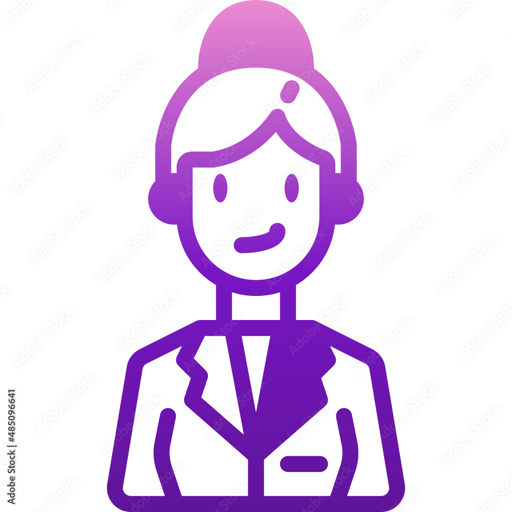 businesswoman gradient icon businesswoman gradient icon