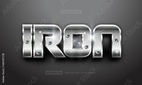 Iron Text Effect Editable