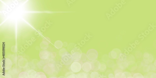 Web banner astratto verde luce primavera effetto bokeh