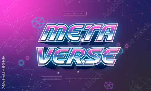 Metaverse Text Effect Editable