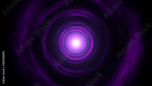 Glowing Purple Light Dimension Energy Tunnel Effect