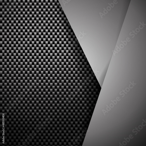 Carbon fiber technology concept, digital of light rays, dark shadow background