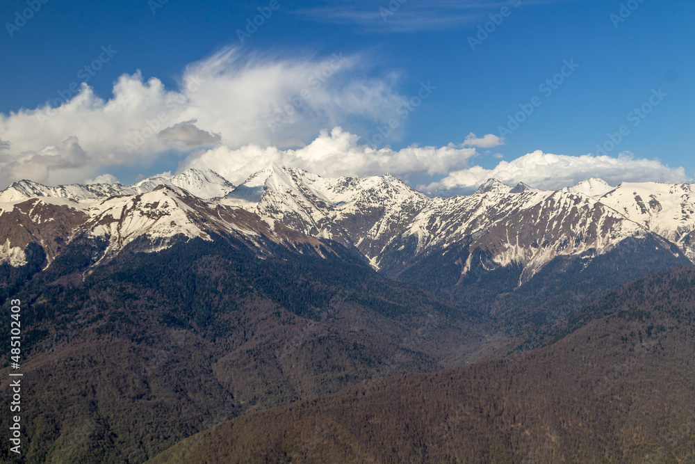 Caucasus mountains in Sochi