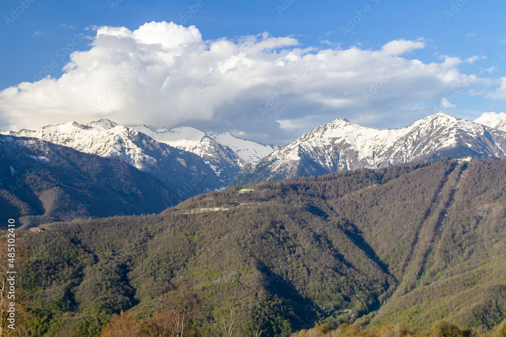 Caucasus mountains in Sochi