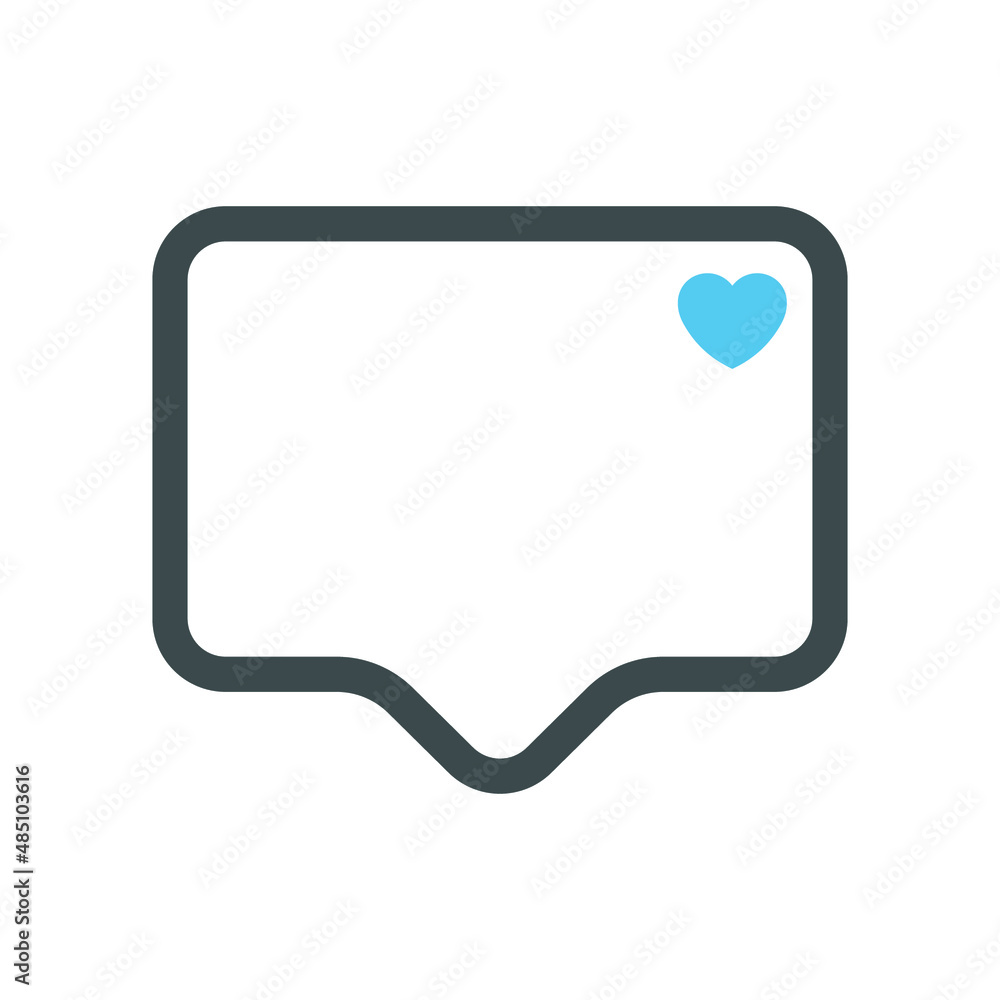 Like notification icon. Social network app icon. Vector illustration Like notification icon. Social network app icon. Vector illustration