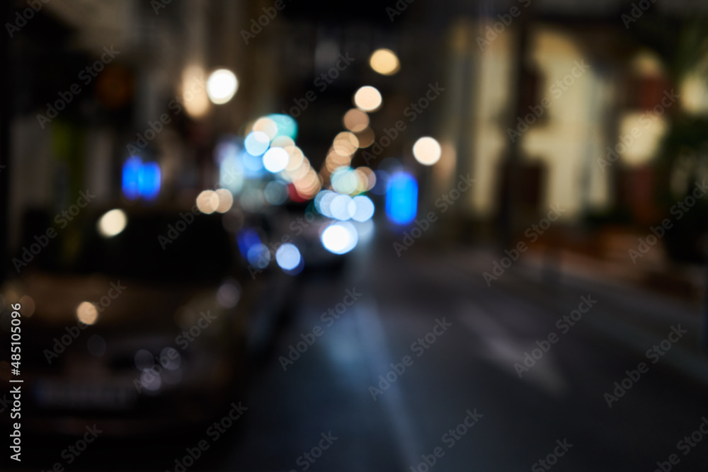 Picture of blurred cityscape at street Picture of blurred cityscape at street