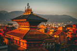 Bhaktapur at night, old sity in Nepal
