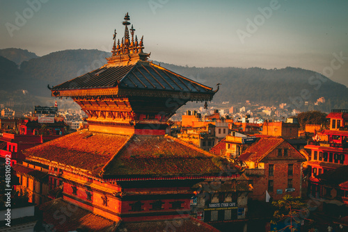 Bhaktapur at night, old sity in Nepal