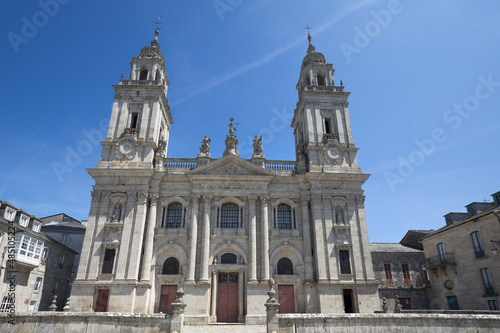 Exterior facade of the Cathedral of Lugo in Galicia Spain