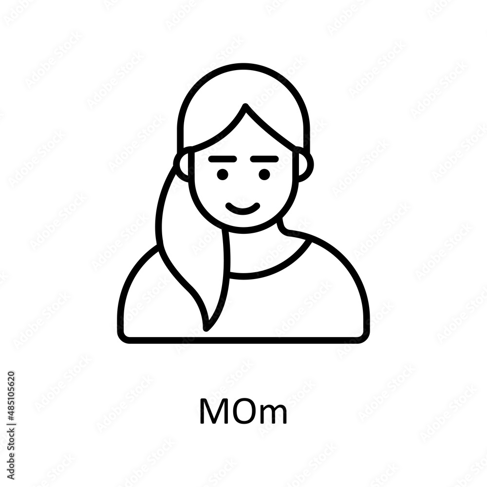 Mom vector Outline Icon Design illustration. Home Improvements Symbol on White background EPS 10 File Mom vector Outline Icon Design illustration. Home Improvements Symbol on White background EPS 10 File