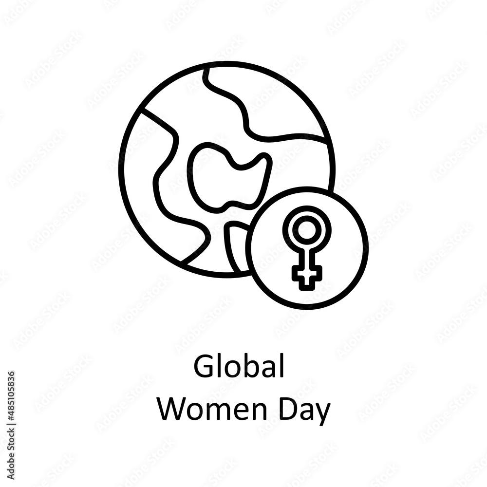 Global Women Day vector Outline Icon Design illustration. Home Improvements Symbol on White background EPS 10 File Global Women Day vector Outline Icon Design illustration. Home Improvements Symbol on White background EPS 10 File