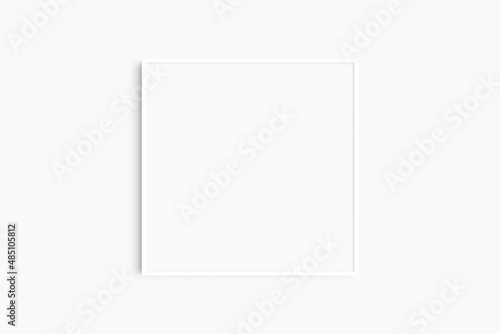 Frame mockup 1:1 square. Single thin white frame mockup. Clean, modern, minimalist, bright. Square frame mockup.
