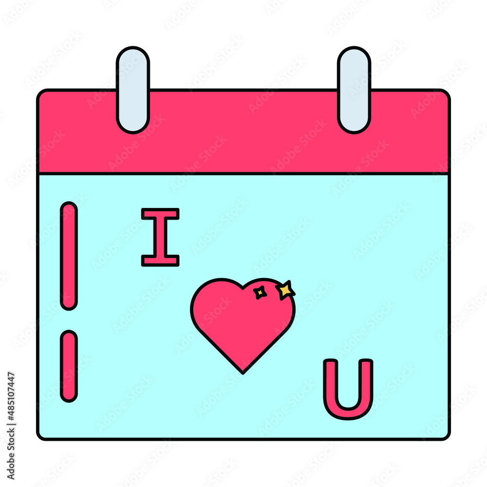 Valentines love Calendar Vector icon which is suitable for commercial work and easily modify or edit it Valentines love Calendar Vector icon which is suitable for commercial work and easily modify or edit it