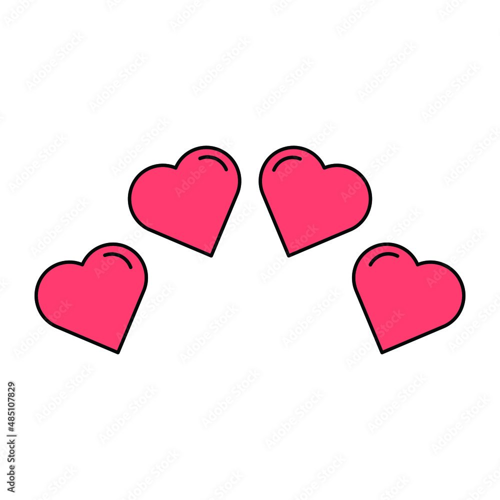 Wedding heart Vector icon which is suitable for commercial work and easily modify or edit it

