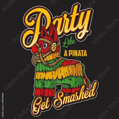 Pinata horse emblem with inscription
