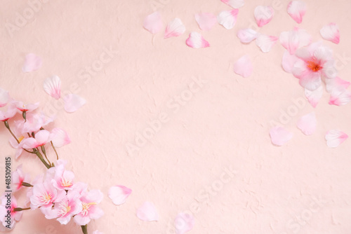 Fototapeta Naklejka Na Ścianę i Meble -  桜のフレーム　背景　バックグラウンド　春イメージ