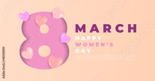8 march, happy woman day background.