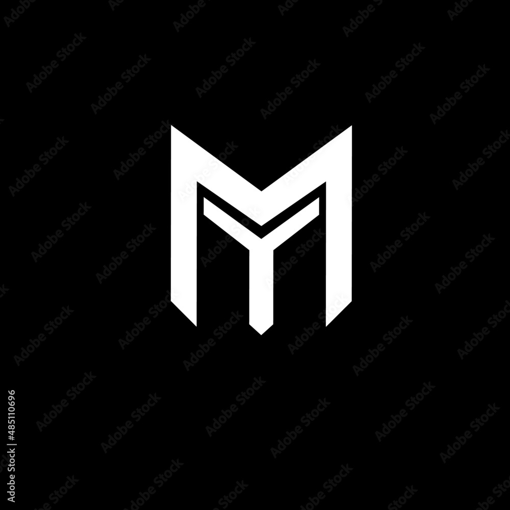Illustration vector graphics of design logo monogram MY Illustration vector graphics of design logo monogram MY