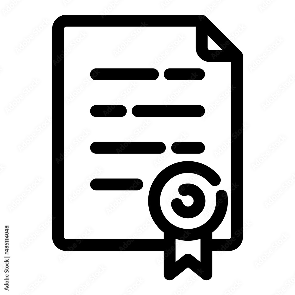 Diploma Certificate Flat Icon Isolated On White Background Diploma Certificate Flat Icon Isolated On White Background