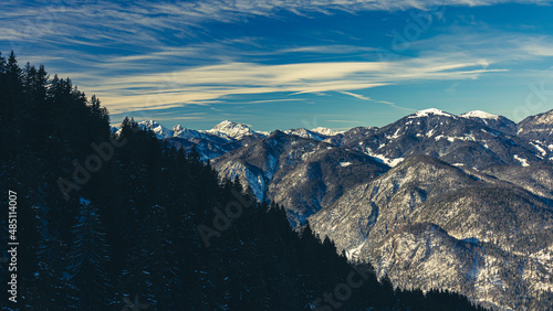 Lussari mountain in the Julian Alps