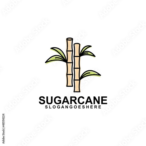 Sugar cane Logo Template Design Vector, Emblem, Design Concept, Creative Symbol, Icon