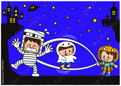 ハロウィン,１０月,秋,子供,小学生,園児,幼児,仮装,おばけ,かぼちゃ