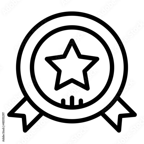 Star Badge Flat Icon Isolated On White Background