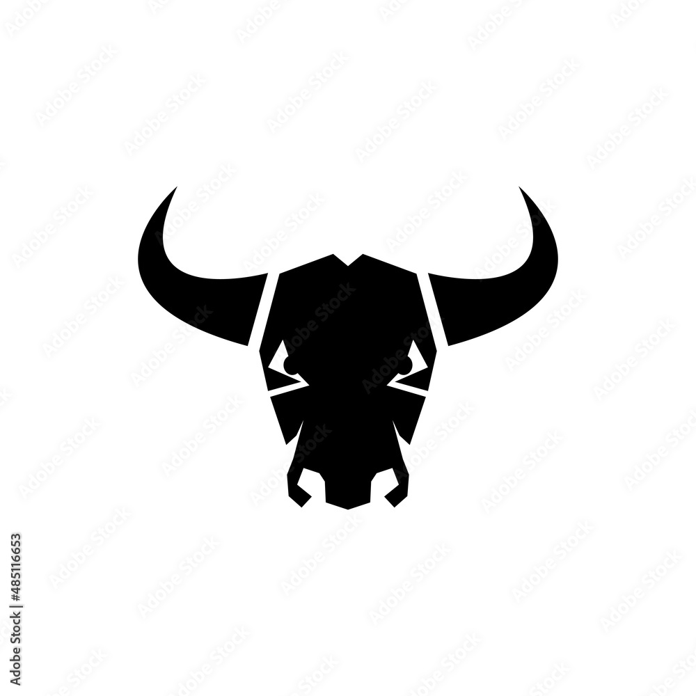 THE BULL HEAD AND HORN ICON LOGOS VECTOR DESIGN THE BULL HEAD AND HORN ICON LOGOS VECTOR DESIGN