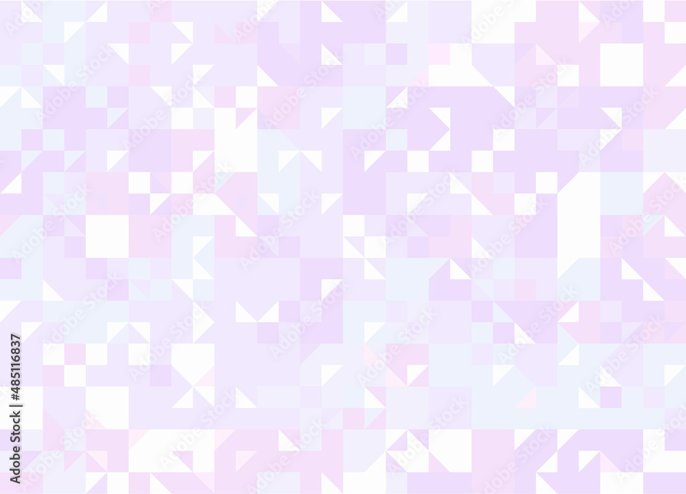 ポリゴン風背景素材03（白、紫、水色） - obrazy, fototapety, plakaty 
