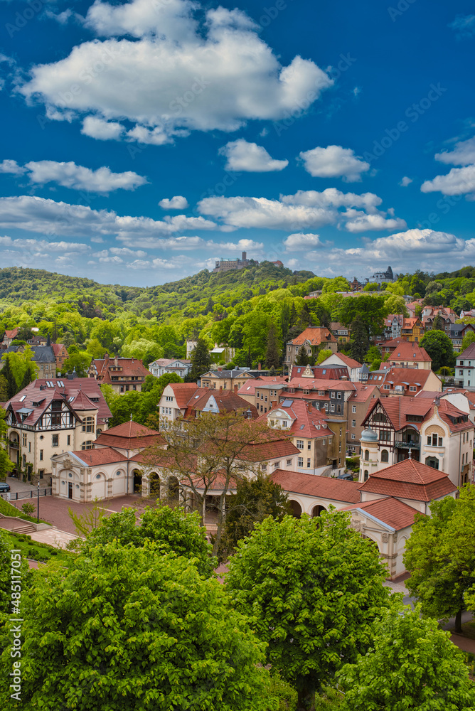 Blick auf die Stadt Eisenach in Thüringen Deutschland Blick auf die Stadt Eisenach in Thüringen Deutschland