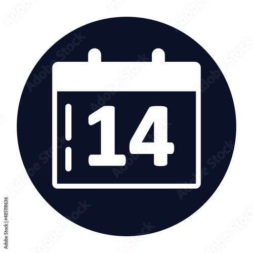14 calendar Vector icon which is suitable for commercial work and easily modify or edit it

