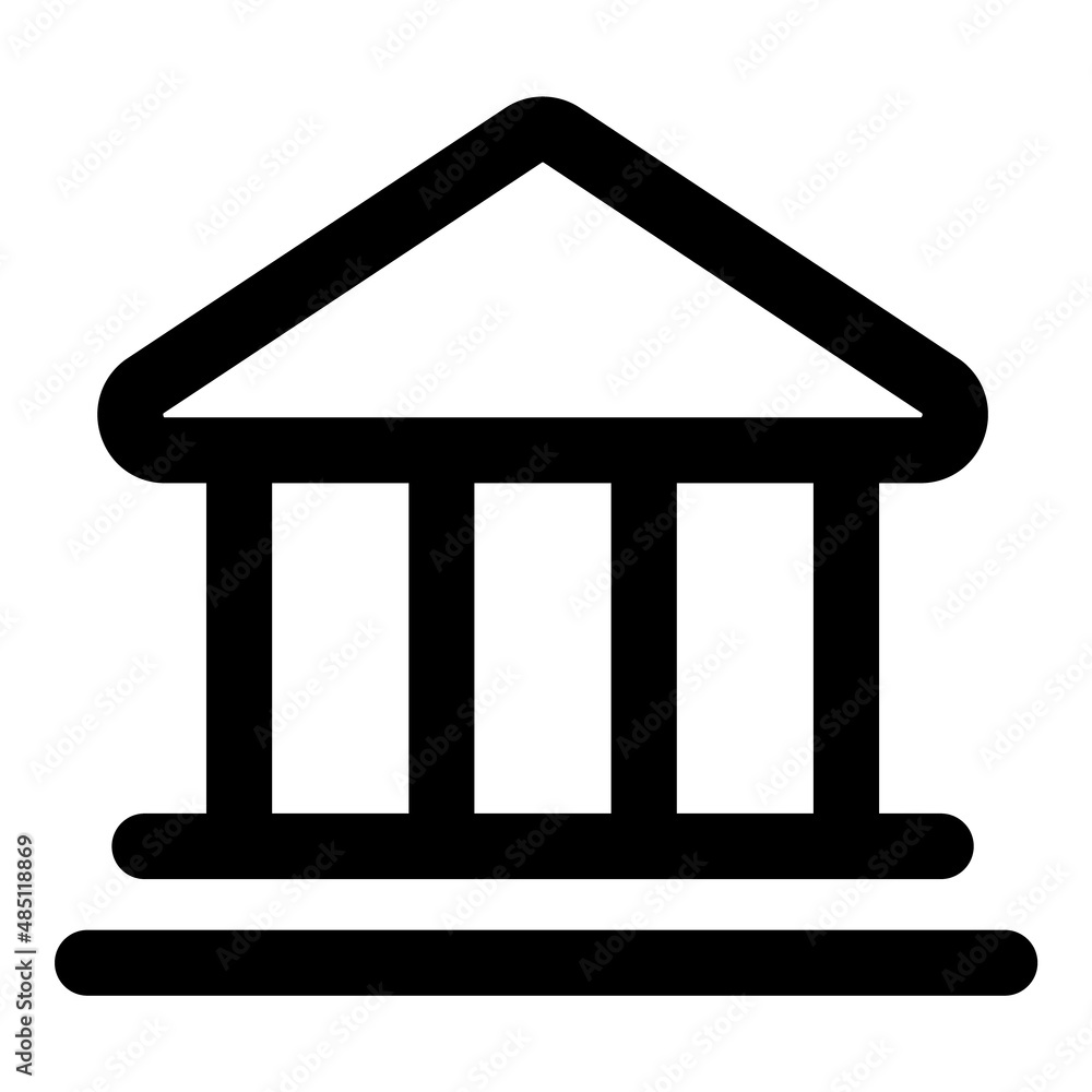 Bank Flat Icon Isolated On White Background Bank Flat Icon Isolated On White Background