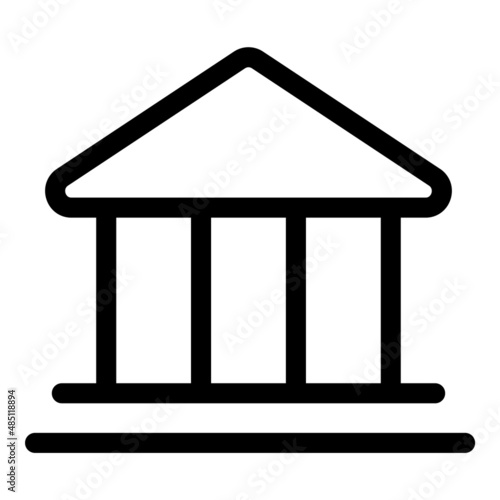 Wallpaper Mural Bank Flat Icon Isolated On White Background Torontodigital.ca