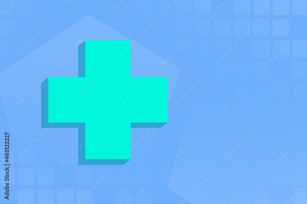 2d rendering plus sign concept
