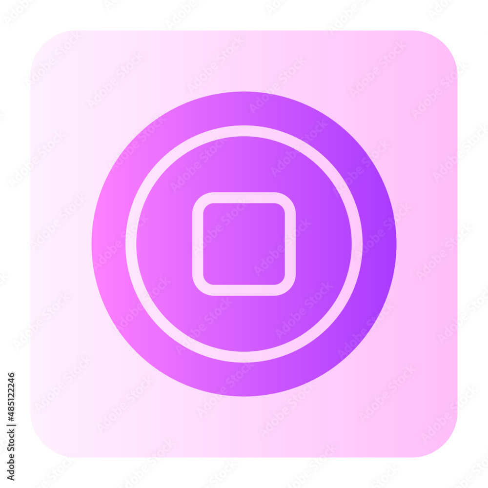 stop button gradient icon stop button gradient icon