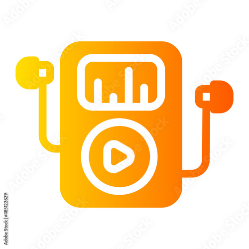mp3 player gradient icon