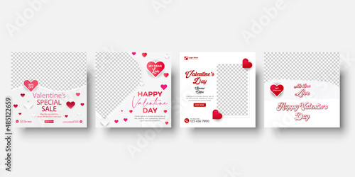 Valentines Day Social Media Posts design template