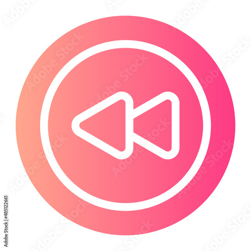 Free Download previous track gradient icon - GFXLoad