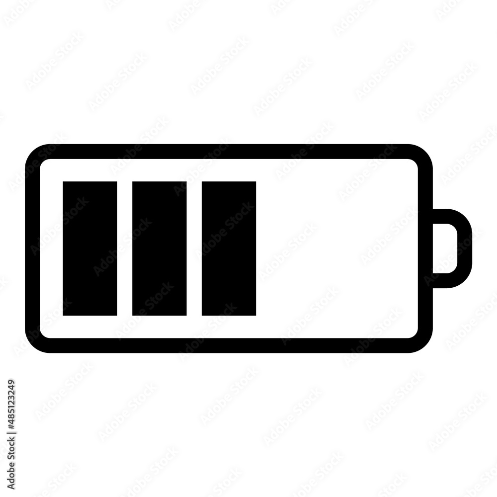 Battery Flat Icon Isolated On White Background