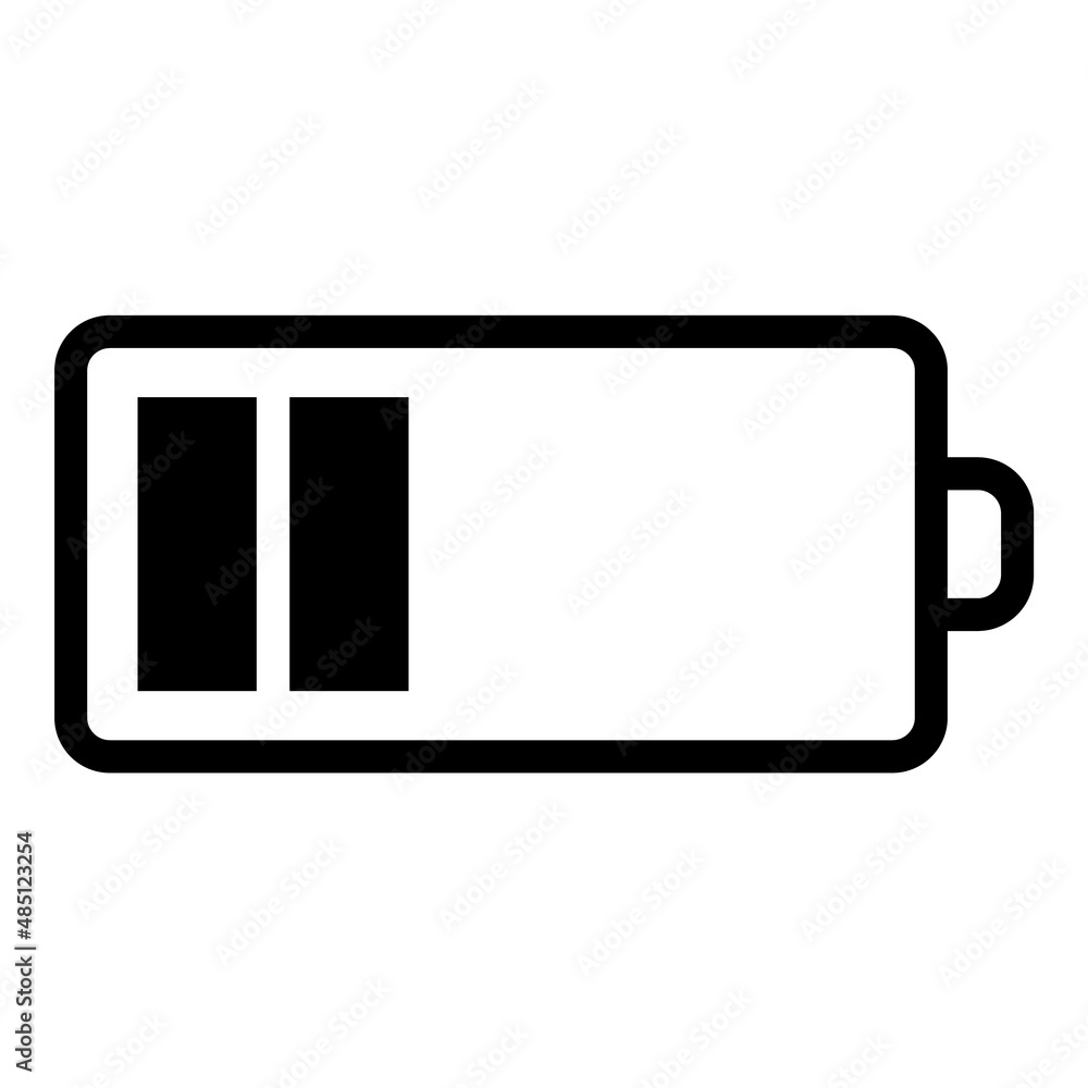Battery Flat Icon Isolated On White Background Battery Flat Icon Isolated On White Background