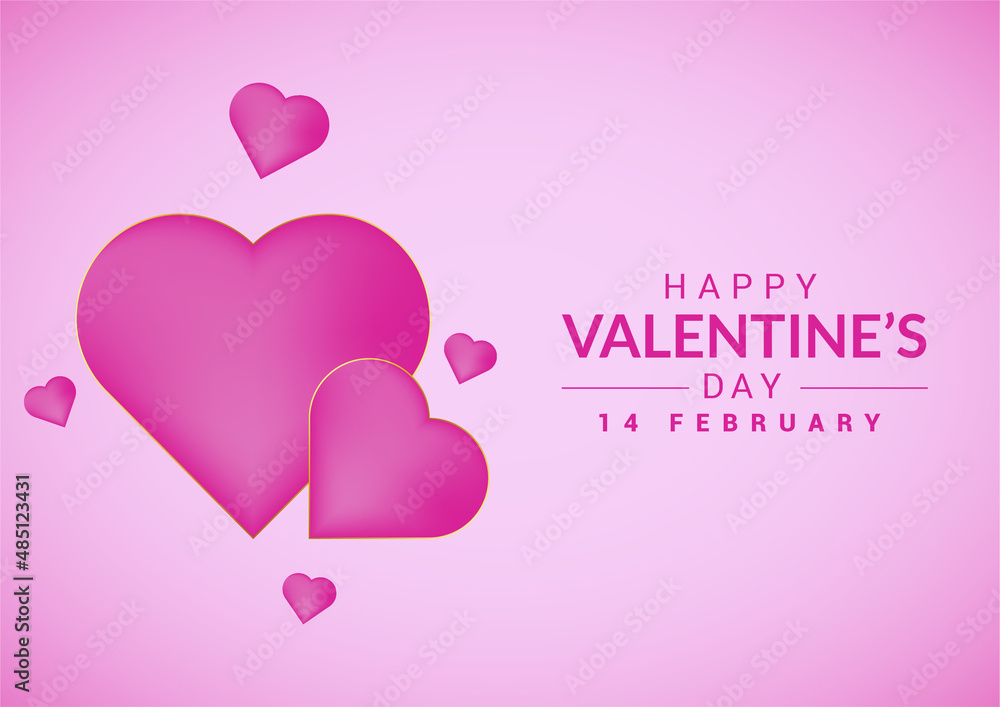 Valentines day realistic 3d love style Free illustration