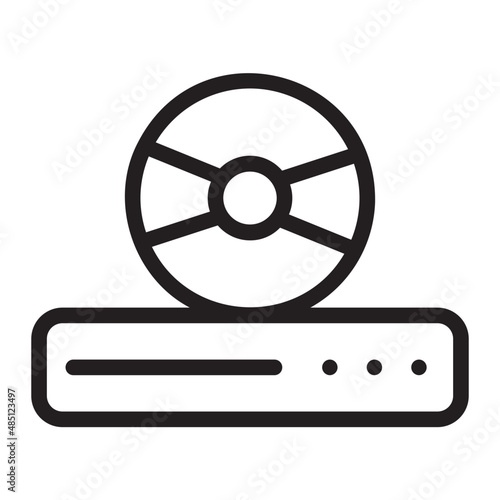 dvd player line icon