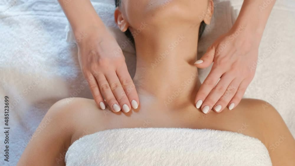 Professional massage for neck and shoulders at spa Professional massage for neck and shoulders at spa
