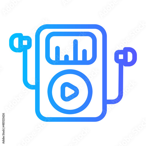 mp3 player gradient icon